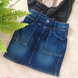 NWOT Medium Blue Denim Pencil Skirt Size 2